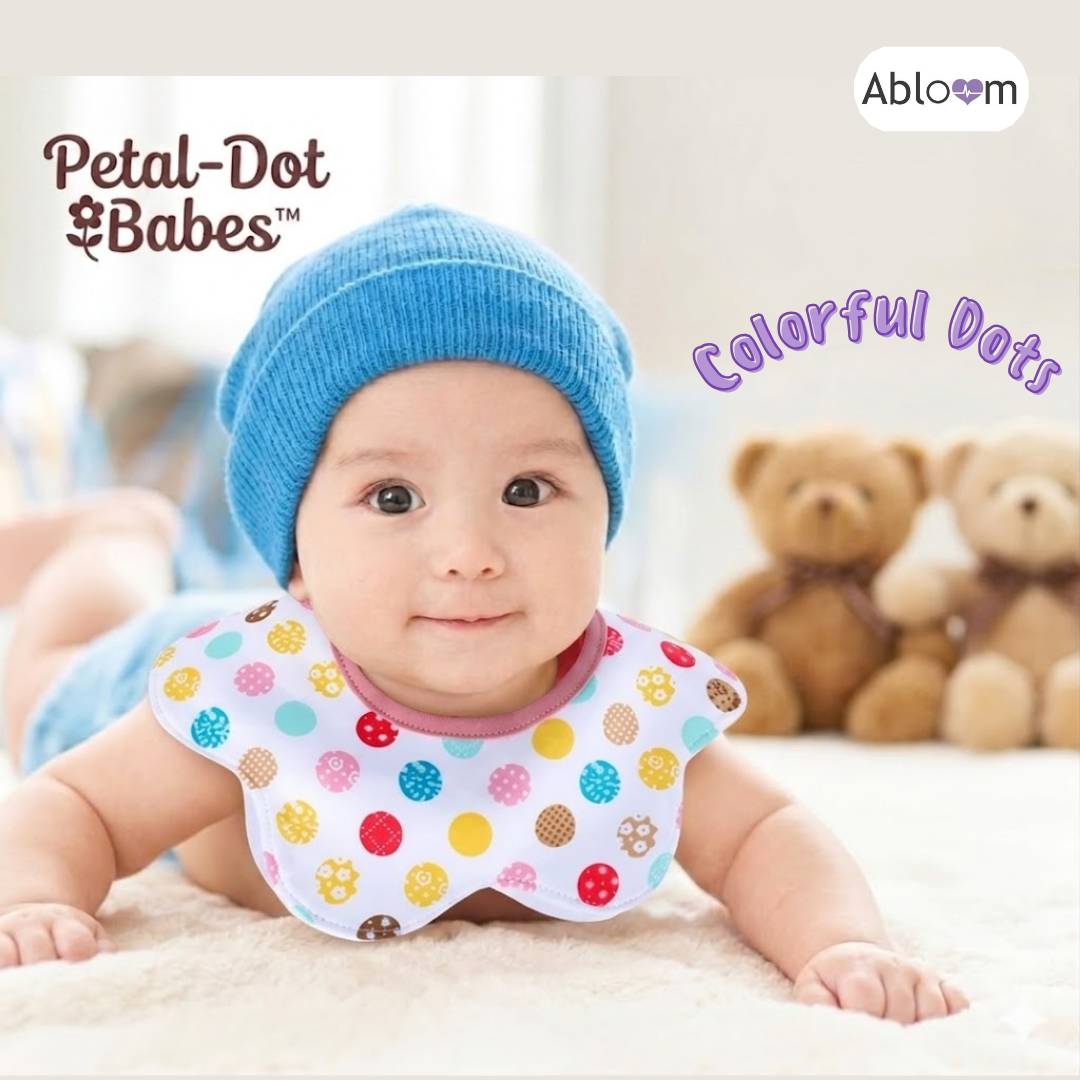 ผ้ากันเปื้อนเด็กซับน้ำลาย 360 องศา  ABLOOM 0080023001017_คละสี_3